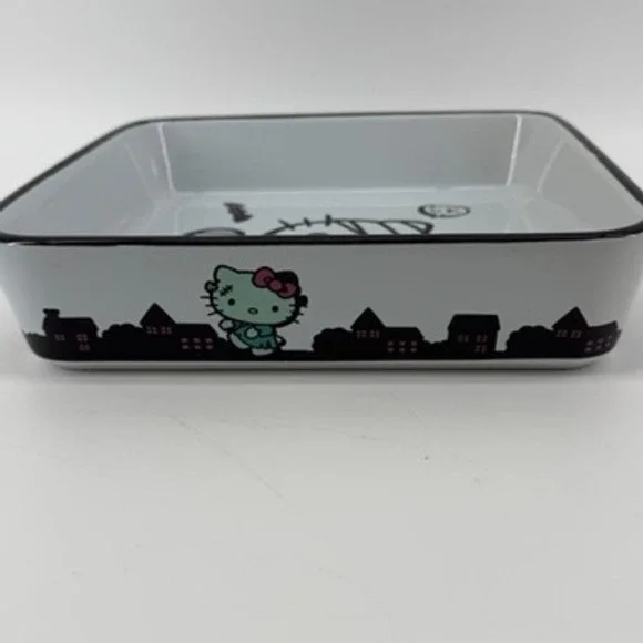 Hello Kitty Halloween Mummy Vampire Ceramic Square Baker Dish Zrike Brands 8in - Picture 3 of 9